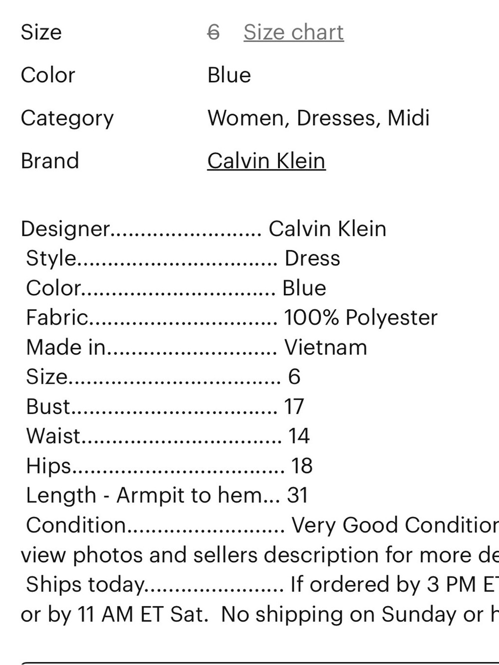 🔥 SIZE 6 CALVIN KLEIN DRESS BUNDLE  - 8 Dresses🔥 - Picture 10 of 11